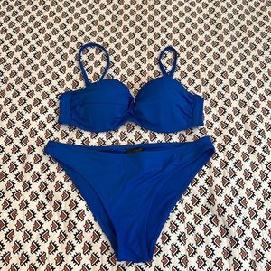 H&M royal blue swimsuit set